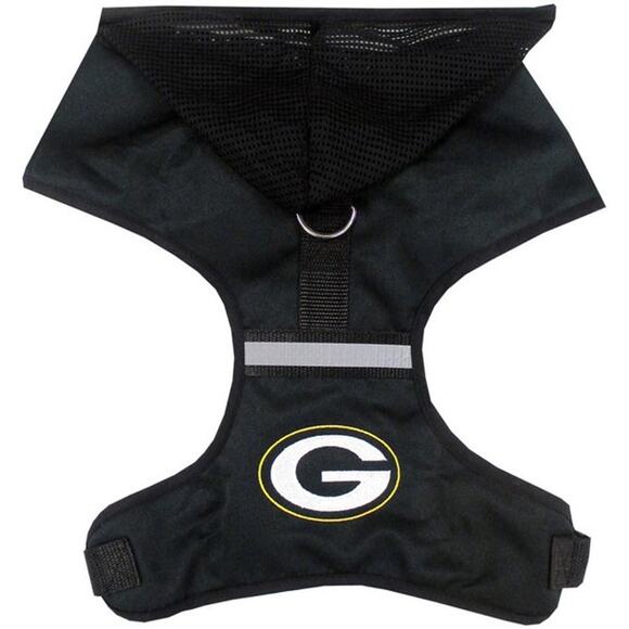 NWT MED Green Bay Packers Dog Harness with Mesh Hoodie - Picture 1 of 6